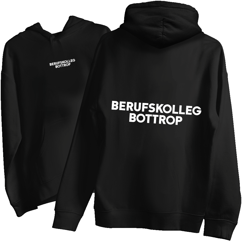 12.2.1 BERUFSKOLLEG BOTTROP DRUCK WEISS Strickwaren, Pullover, Sweatshirt, Kapuzenpulli, Kapuze